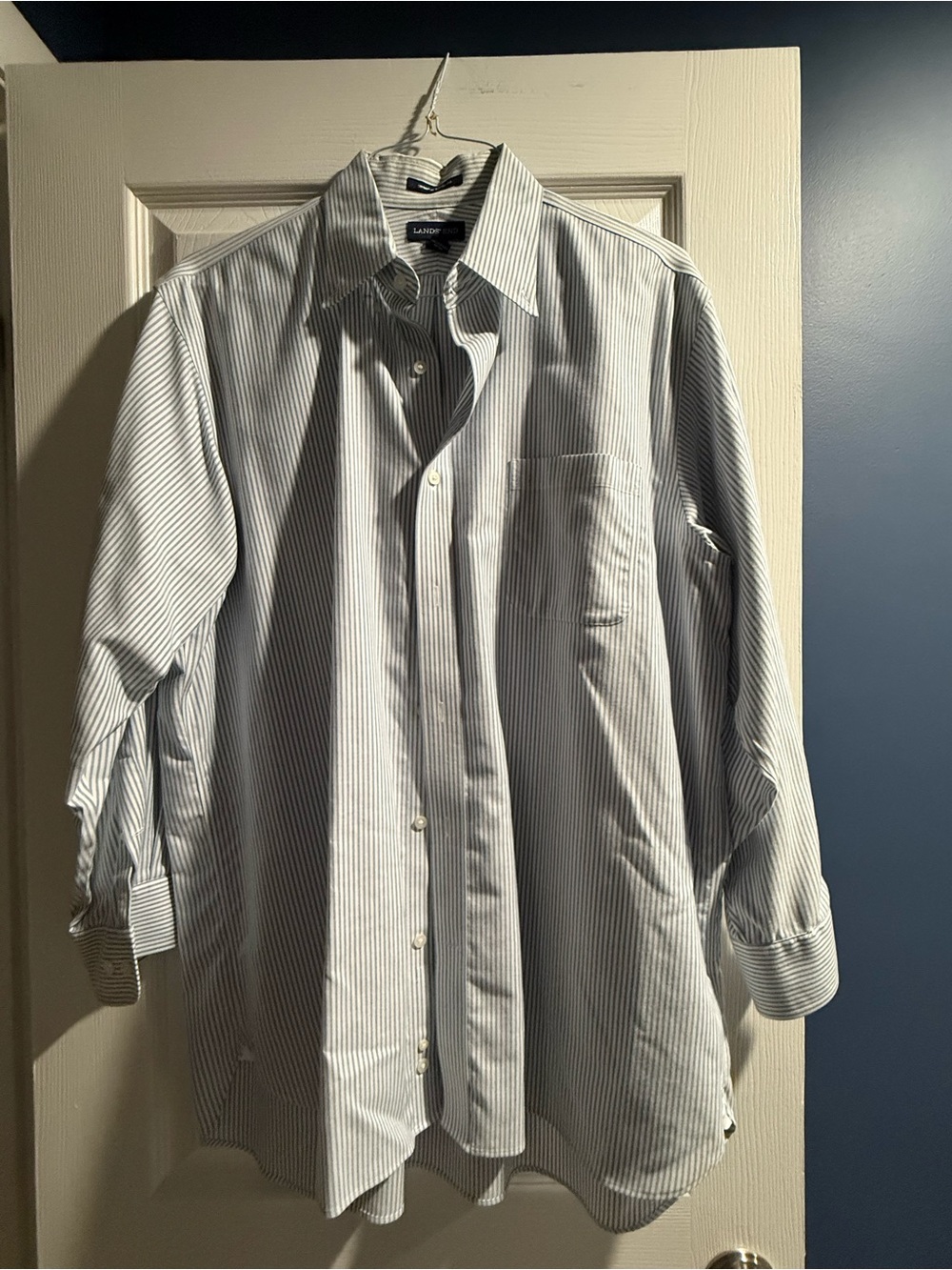 Land’s End Men’s Button-Down Striped Dress Shirt